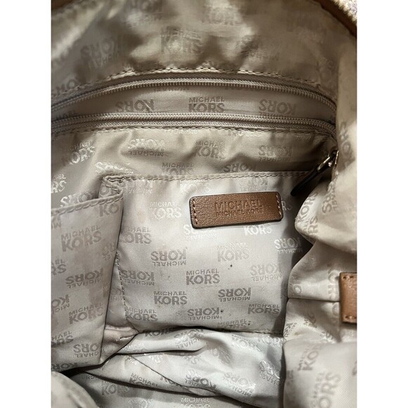 Michael Kors Large Leather Camel Brown Tote Bag - Picture 7 of 7